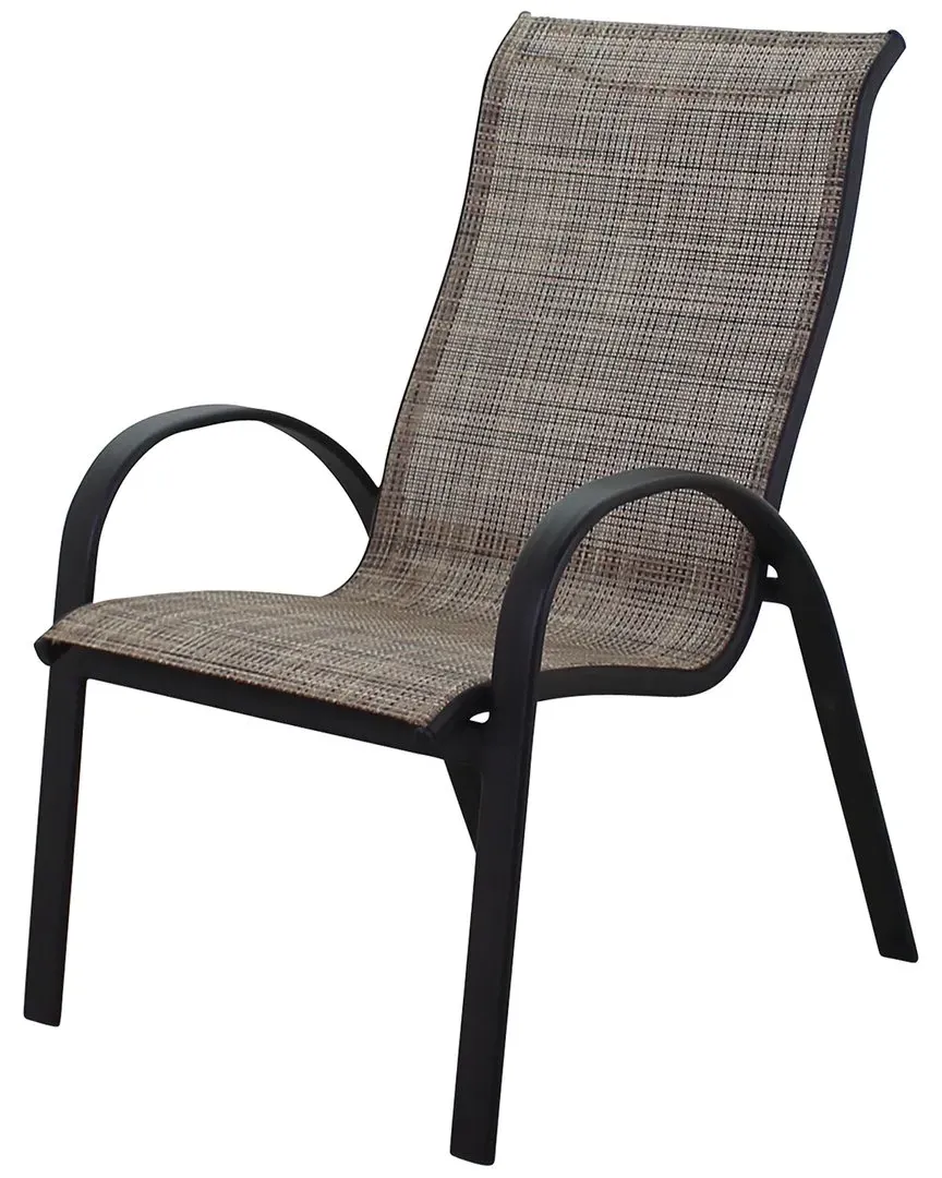 Santa Fe 4 Aluminum Sling Chairs - Brown