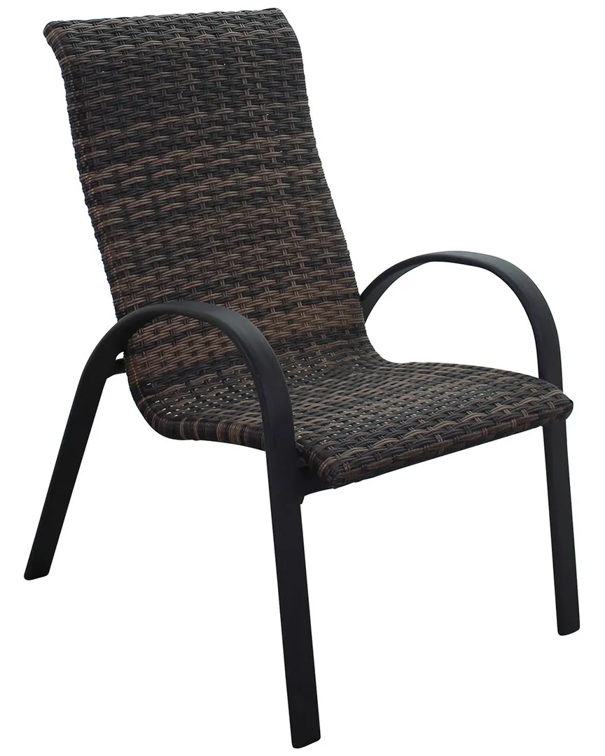 Santa Fe 4 Wicker Chairs - Brown, Aluminum image