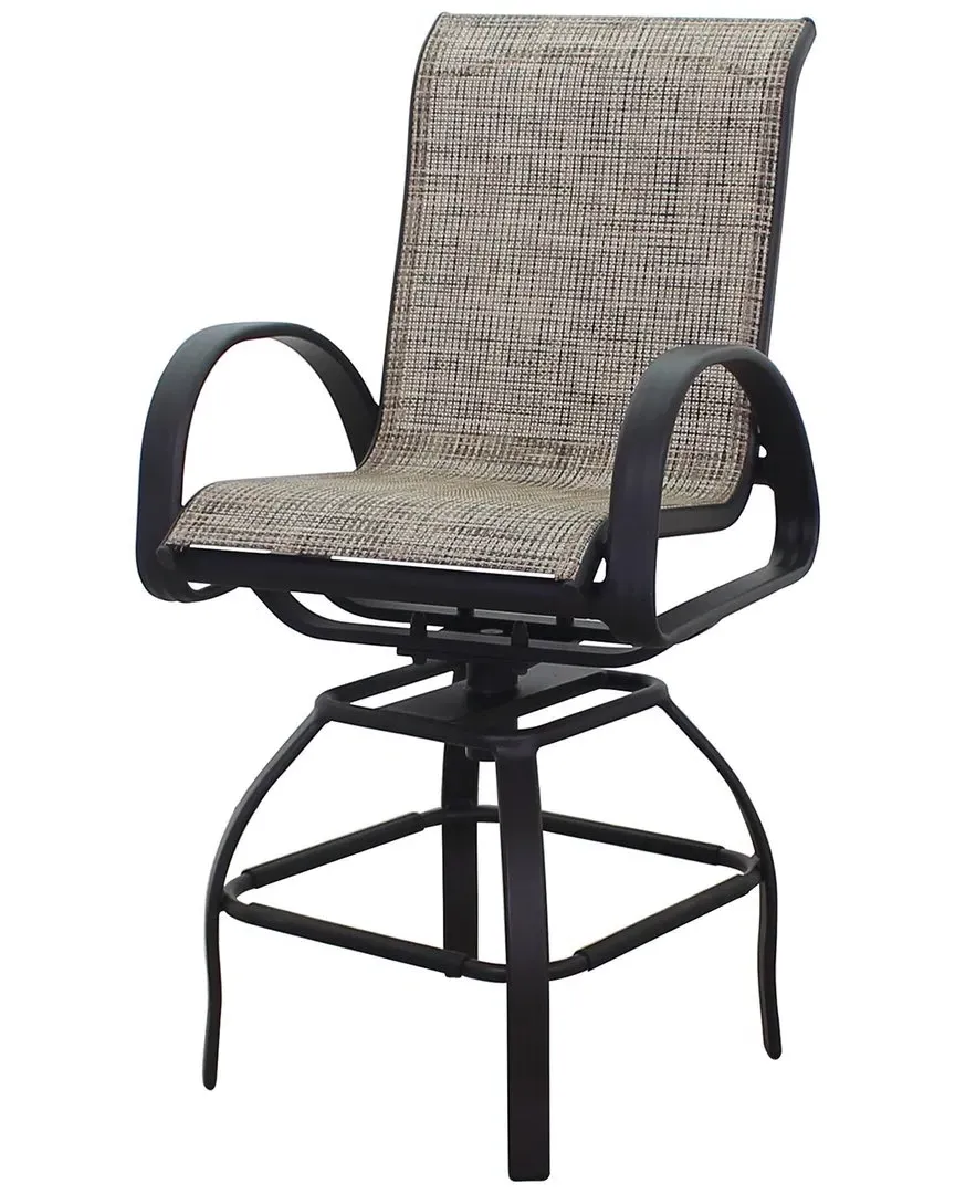 Santa Fe Aluminum Sling Swivel Balcony Stool - Java