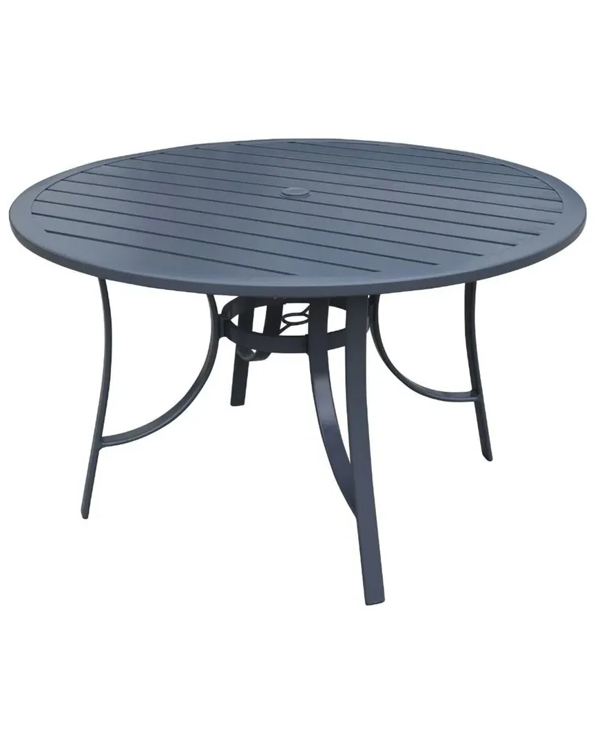 Santa Fe Medium Dining Table - Silver, Aluminum