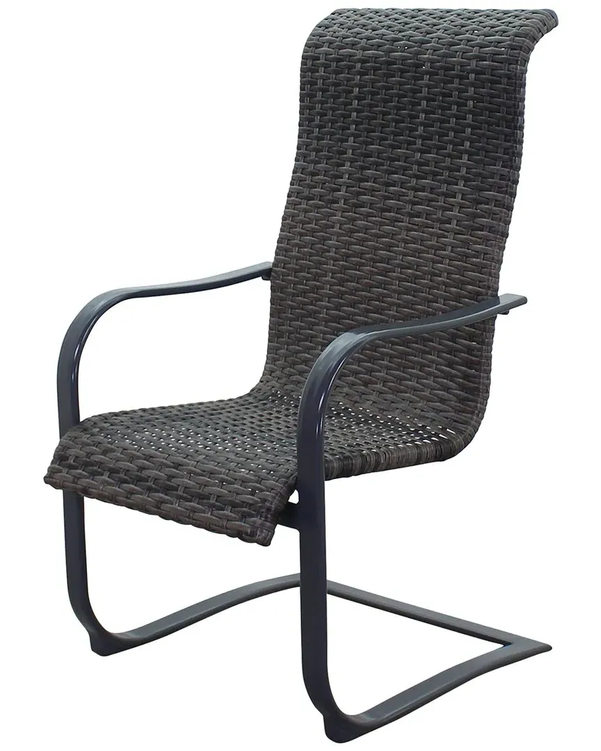 Santa Fe Spring Chair Set of 4 - Dark Gray, Wicker