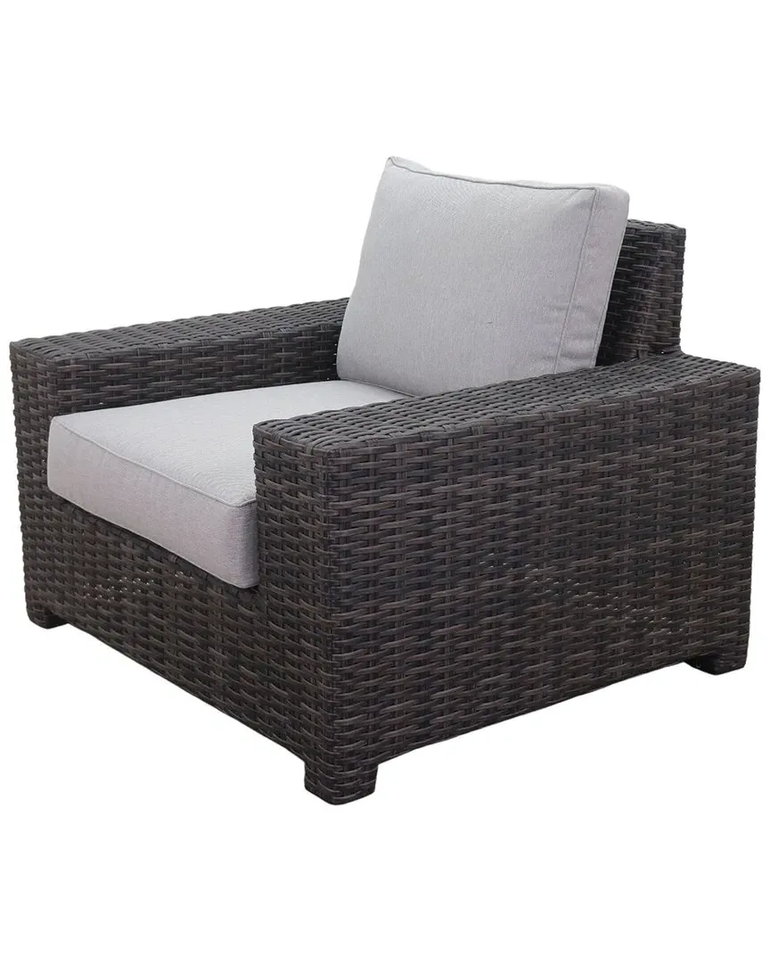 St Lucia Club Chair with Cushions - Silver Oak, Wicker