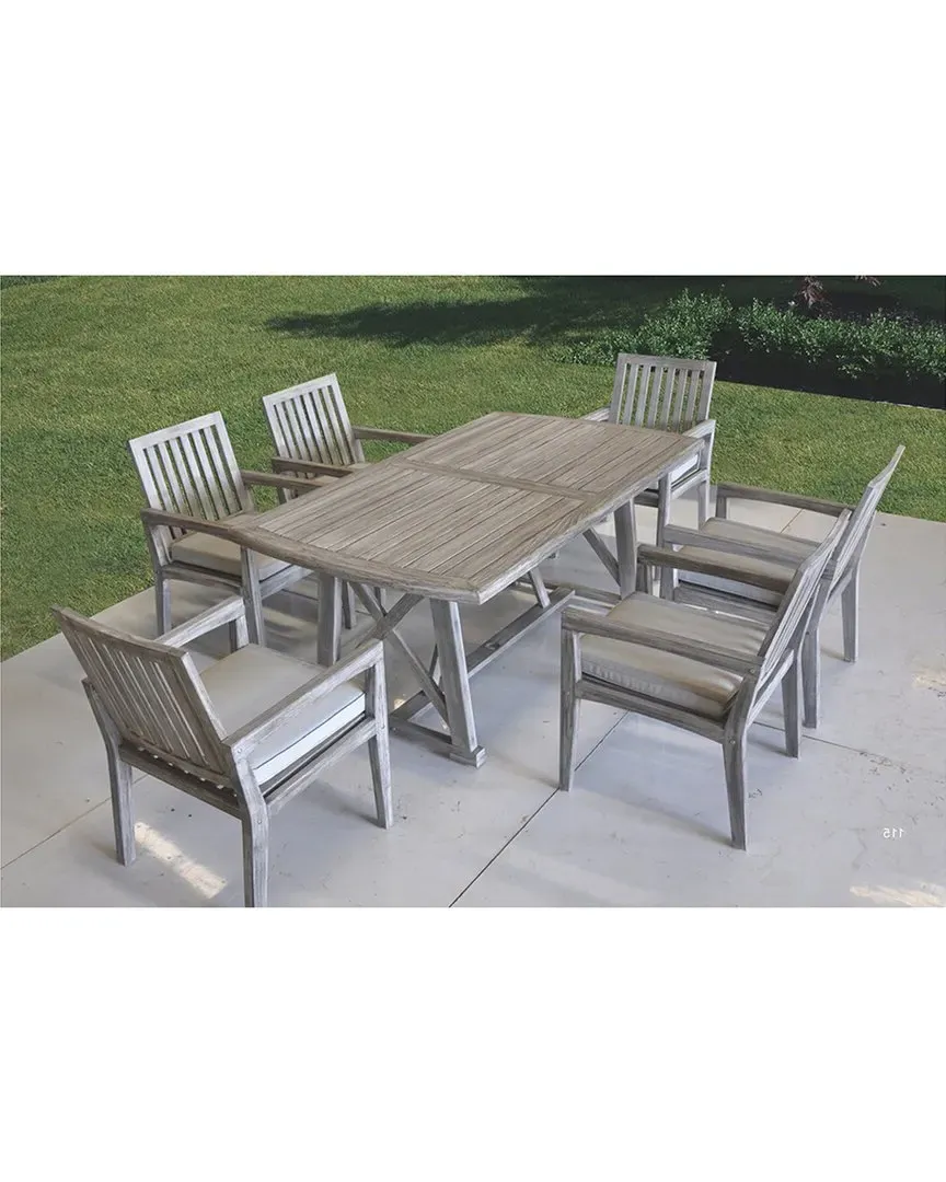 Surf Side 7pc Dining Set - Driftwood Gray, Teak