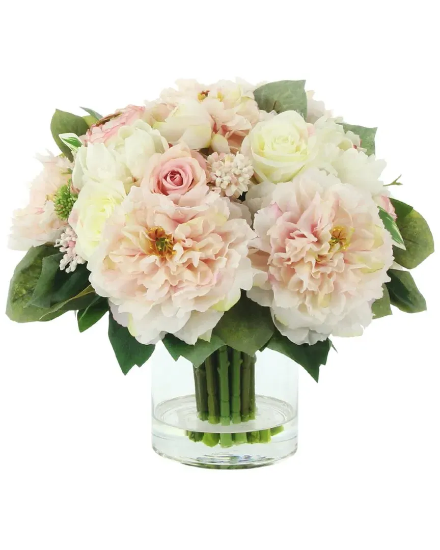 Peony and Magnolia Floral Arrangement - Pink image