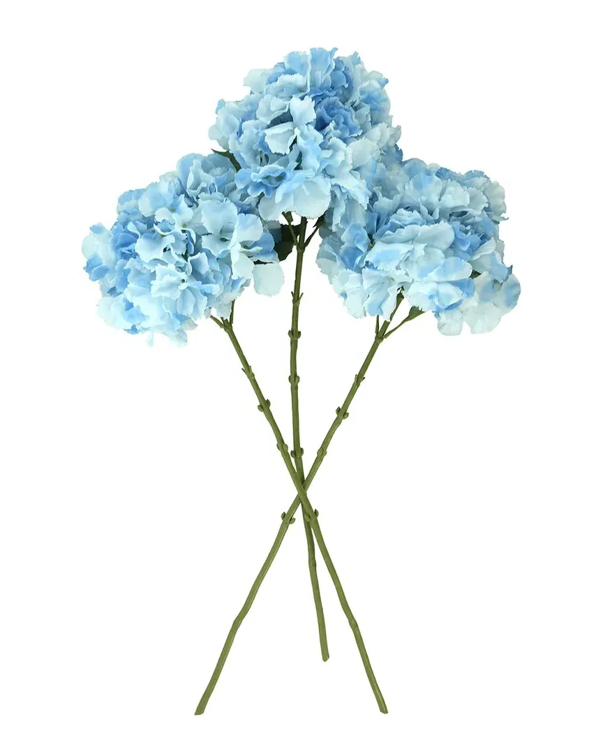 Set of 3 Hydrangea Floral Stems - Blue, Polysilk image