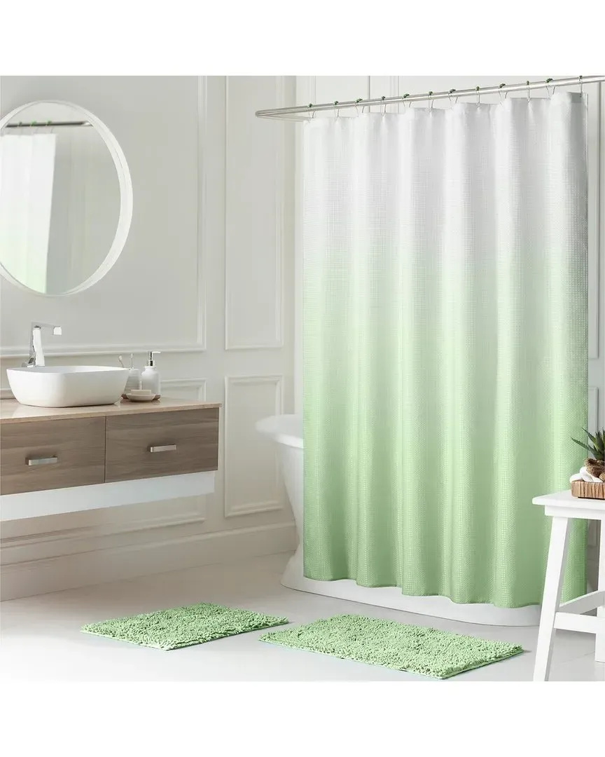 16pc Bathroom Shower Set - Sage Green, Polyester