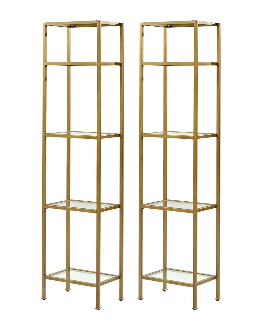 Aimee 2pc Etagere Set - Soft Gold, Steel
