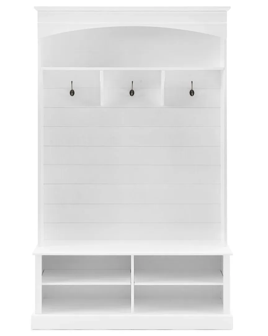 Bartlett Hall Tree with Storage - White