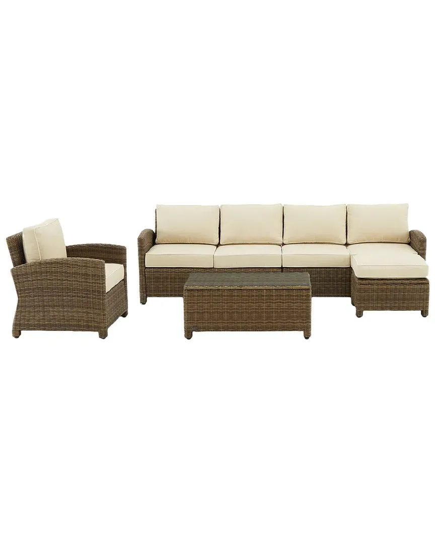Bradenton 5-Piece Outdoor Sectional Set - Sand, Wicker