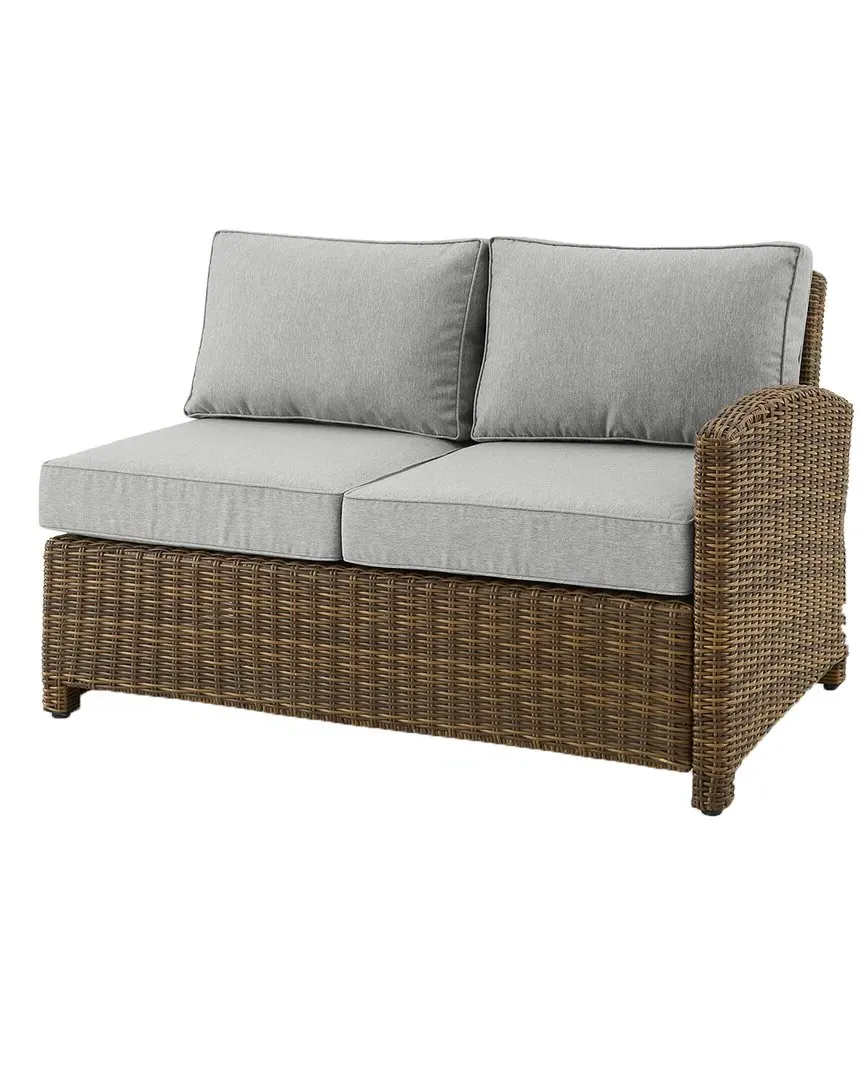 Bradenton Left Side Sectional Loveseat - Gray, Wicker