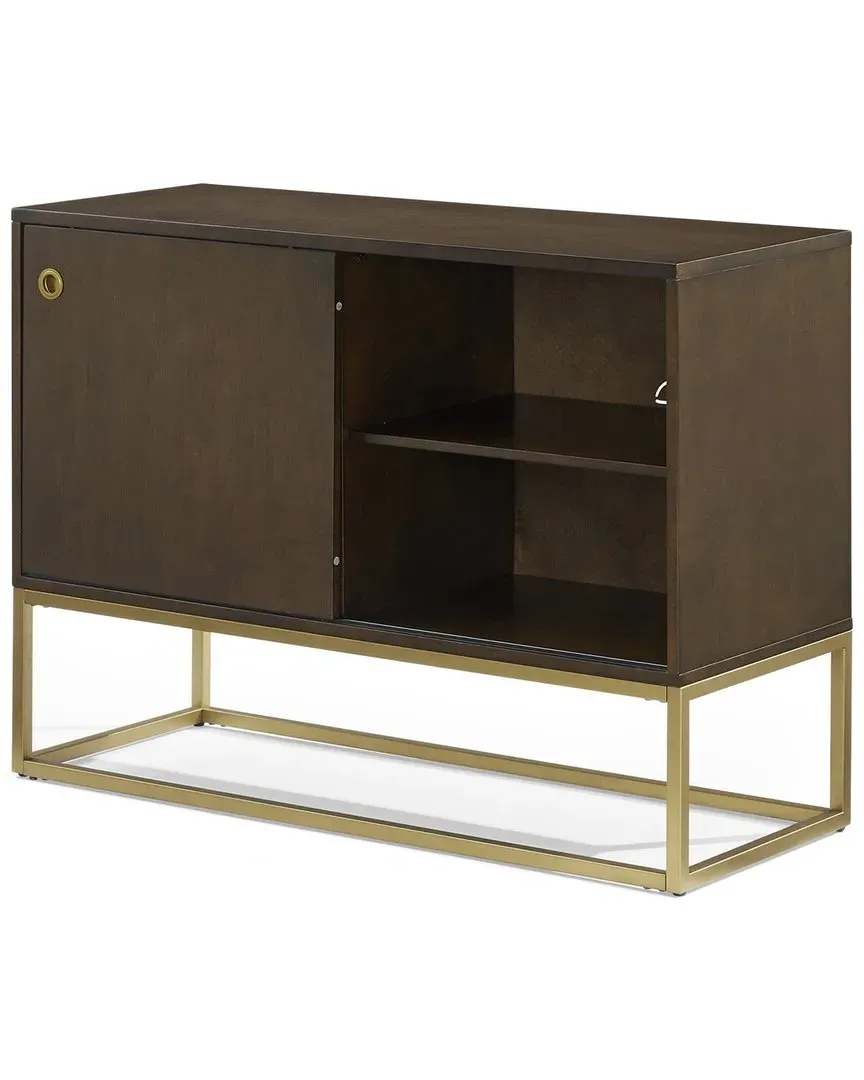 Byron Media Console with Storage - Brown, Wood image