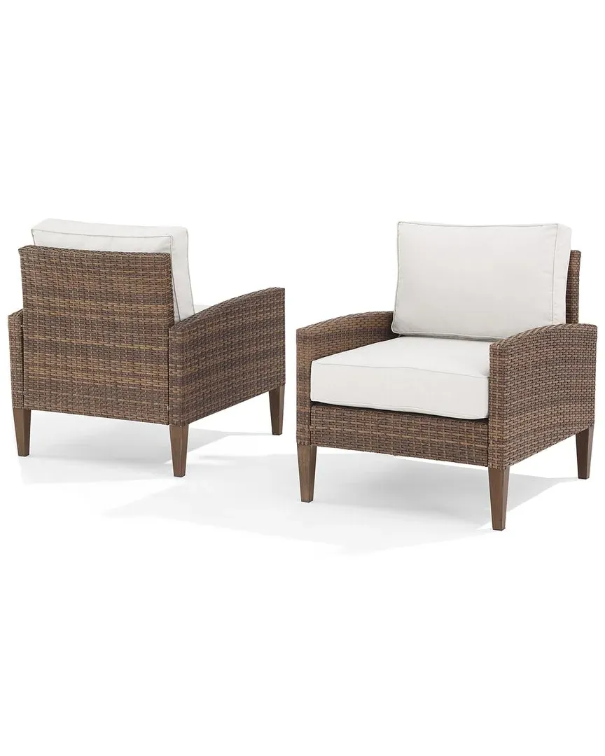 Capella 2-Piece Outdoor Wicker Chair Set - Creme image