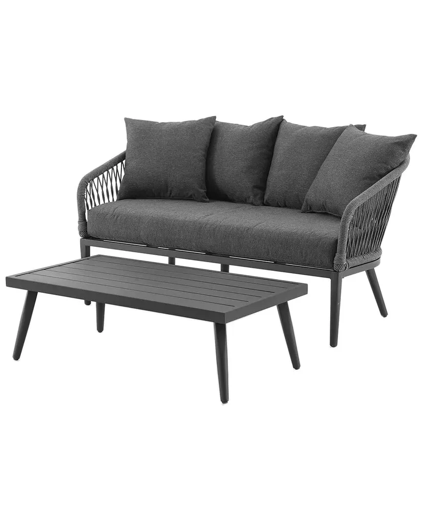 Dover 2-Piece Outdoor Conversation Set - Charcoal