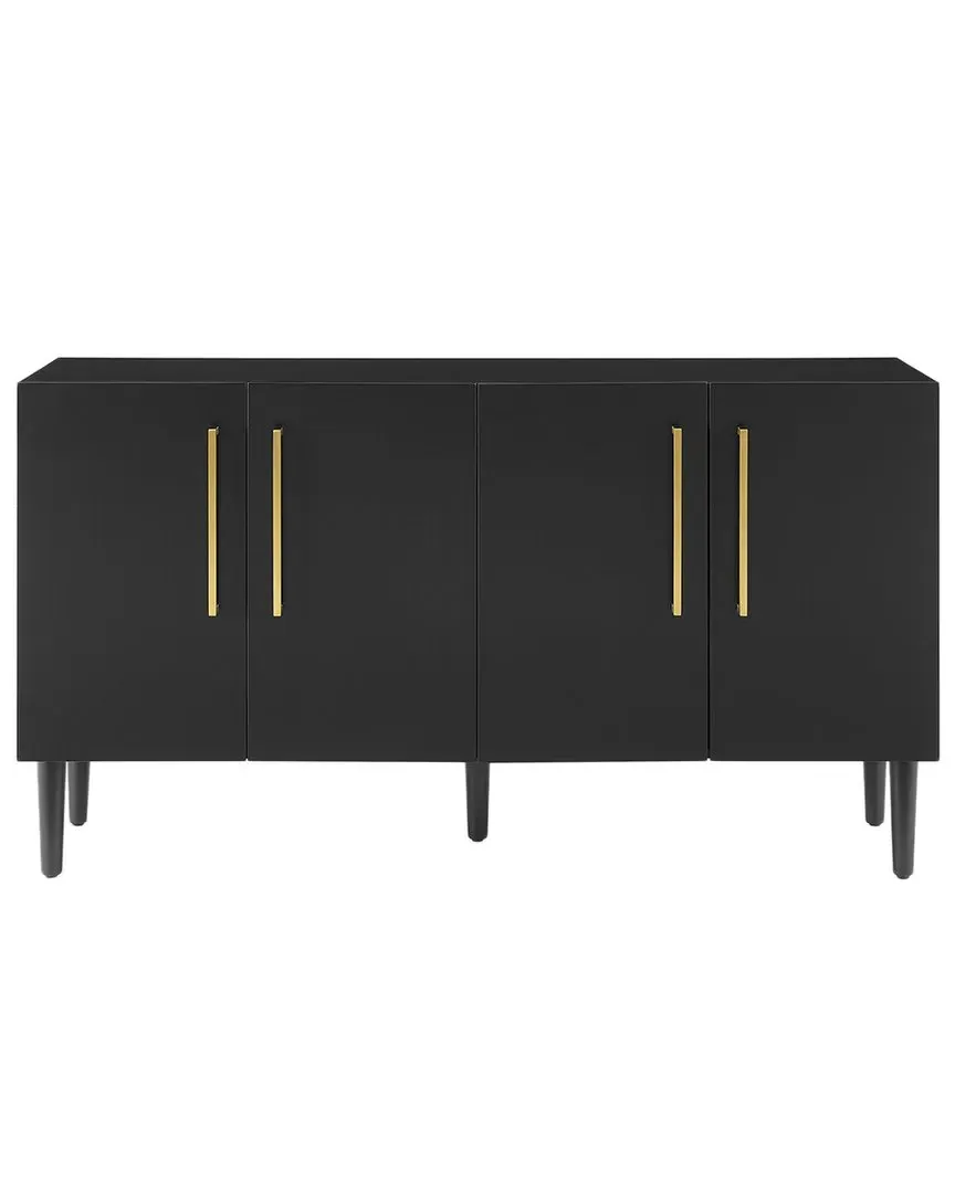 Everett Sideboard with Gold Hardware - Black