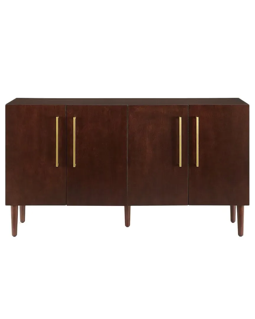Everett Sideboard with Gold Hardware - Mahogany