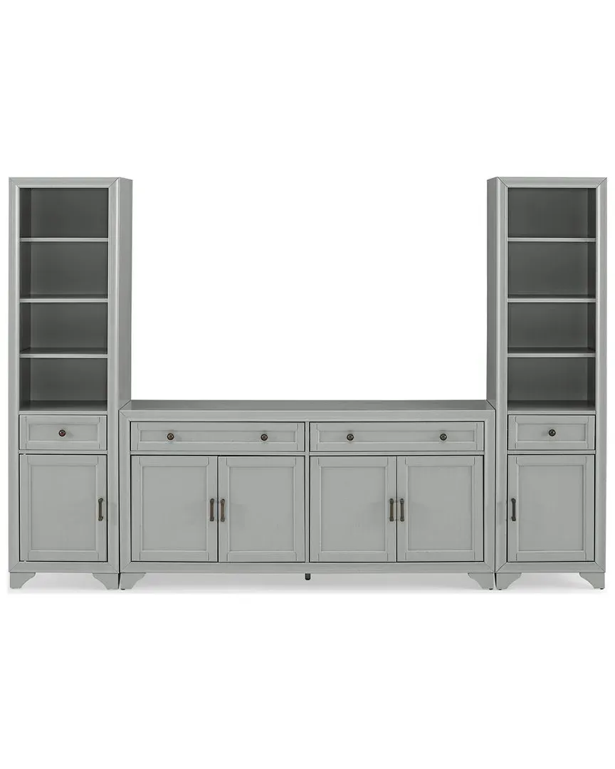 Tara 3-Piece Entertainment Set with Storage - Gray image