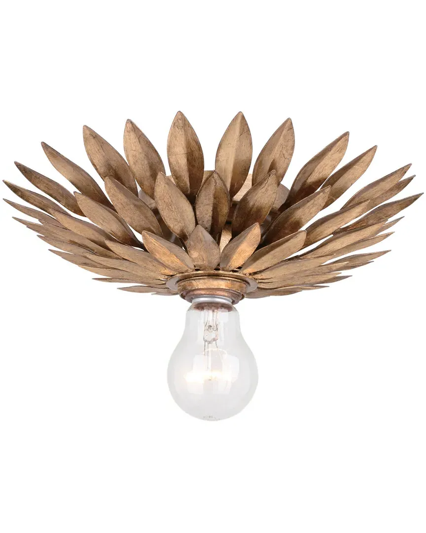 1-Light Broche Wall Sconce - Antique Gold, Wrought Iron