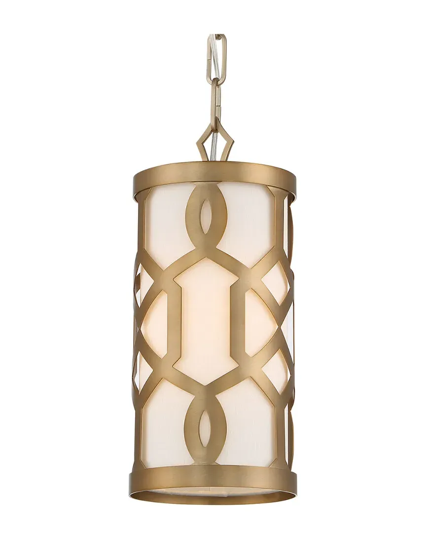 1-Light Jennings Pendant - Aged Brass, Linen