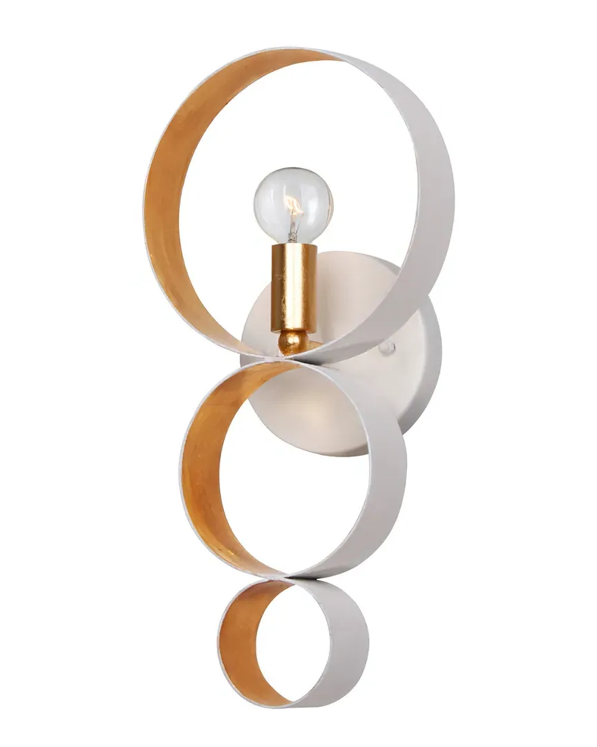 1-Light Luna Sconce - Matte White, Wrought Iron image