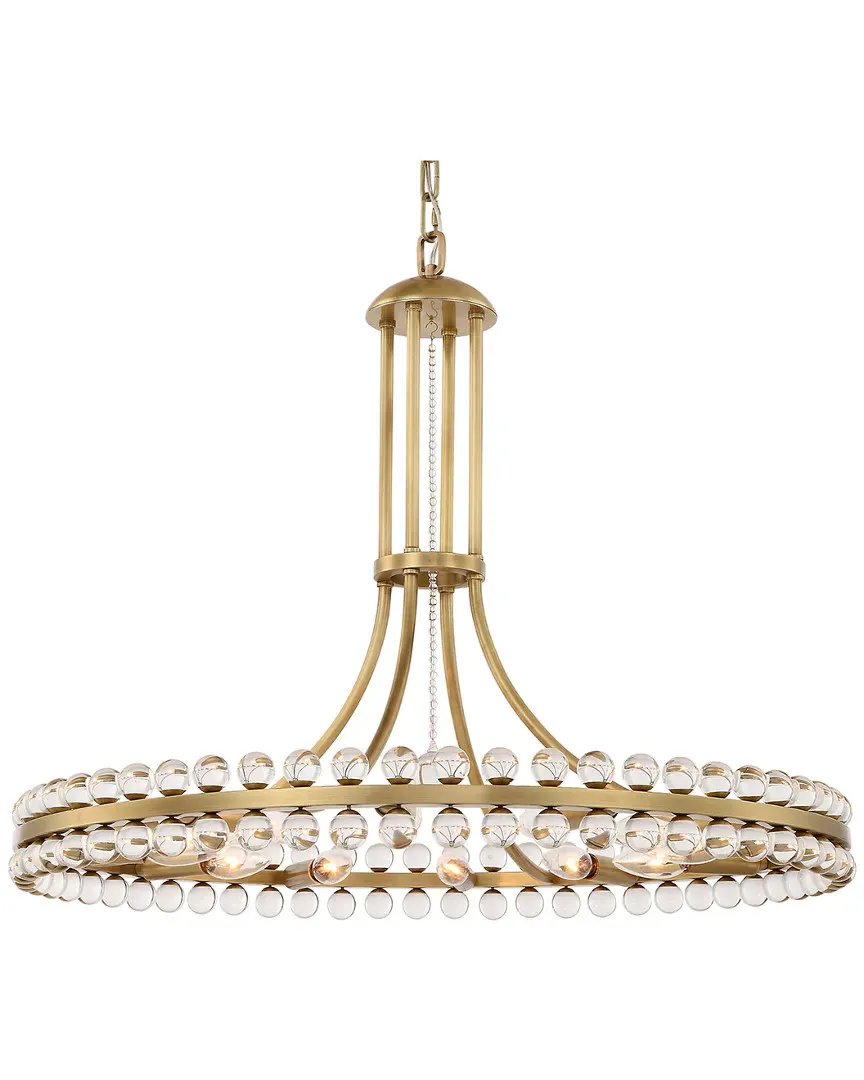 12-Light Clover Chandelier - Aged Brass, Steel