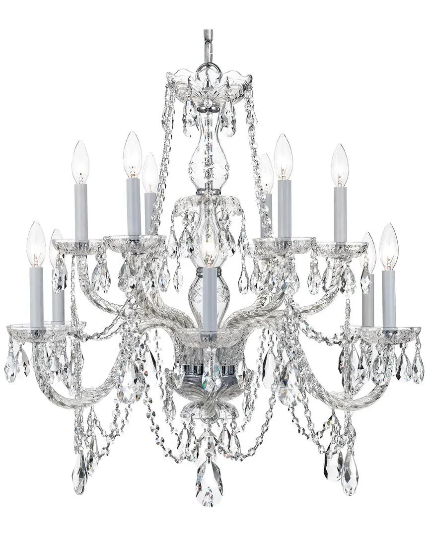 12-Light Crystal Chandelier - Chrome