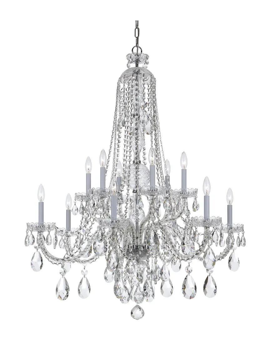 12-Light Crystal Chandelier - Chrome