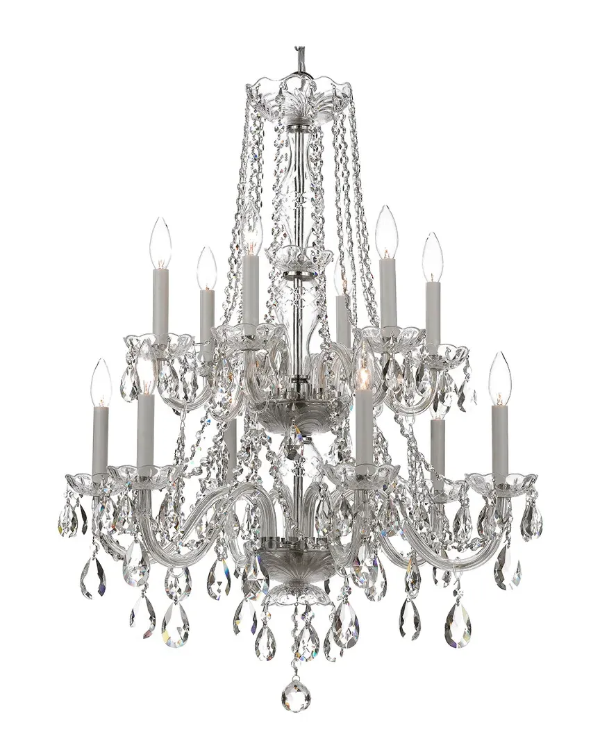12-Light Crystal Chandelier - Chrome