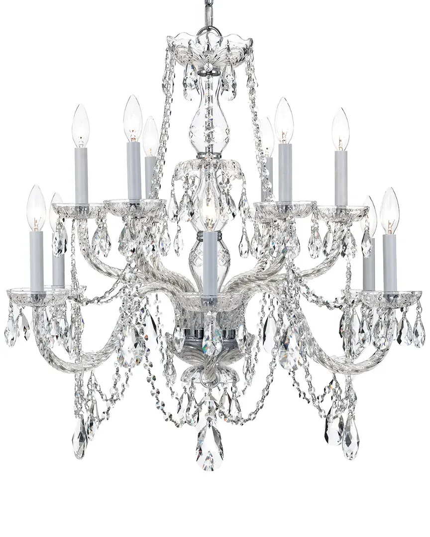 12-Light Crystal Chandelier - Chrome