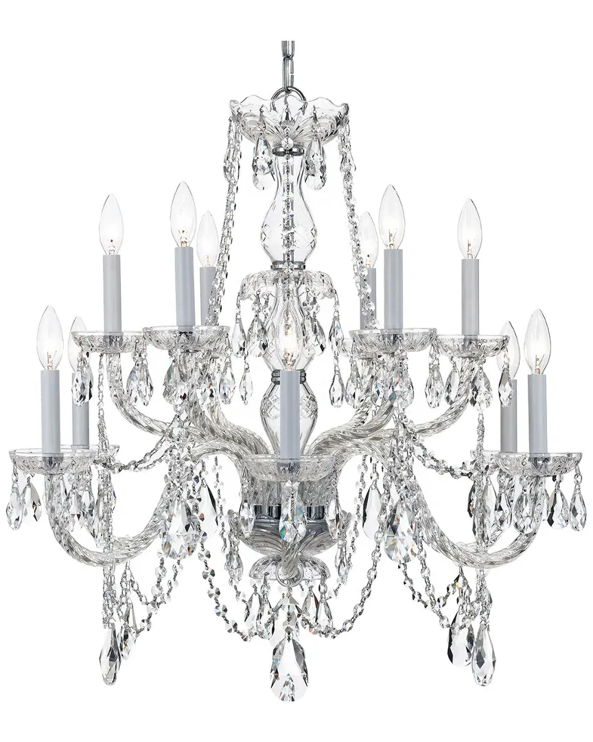 12-Light Crystal Chandelier - Polished Chrome