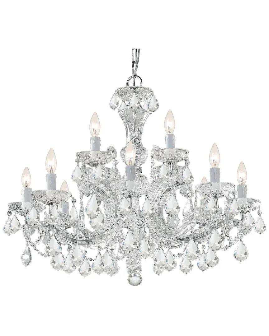 12-Light Maria Theresa Chandelier - Polished Chrome, Glass