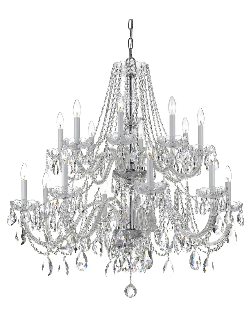 16-Light Crystal Chandelier with Swarovski Strass - Chrome