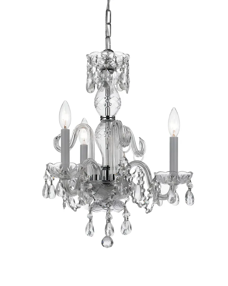3-Light Crystal Mini Chandelier - Polished Chrome image