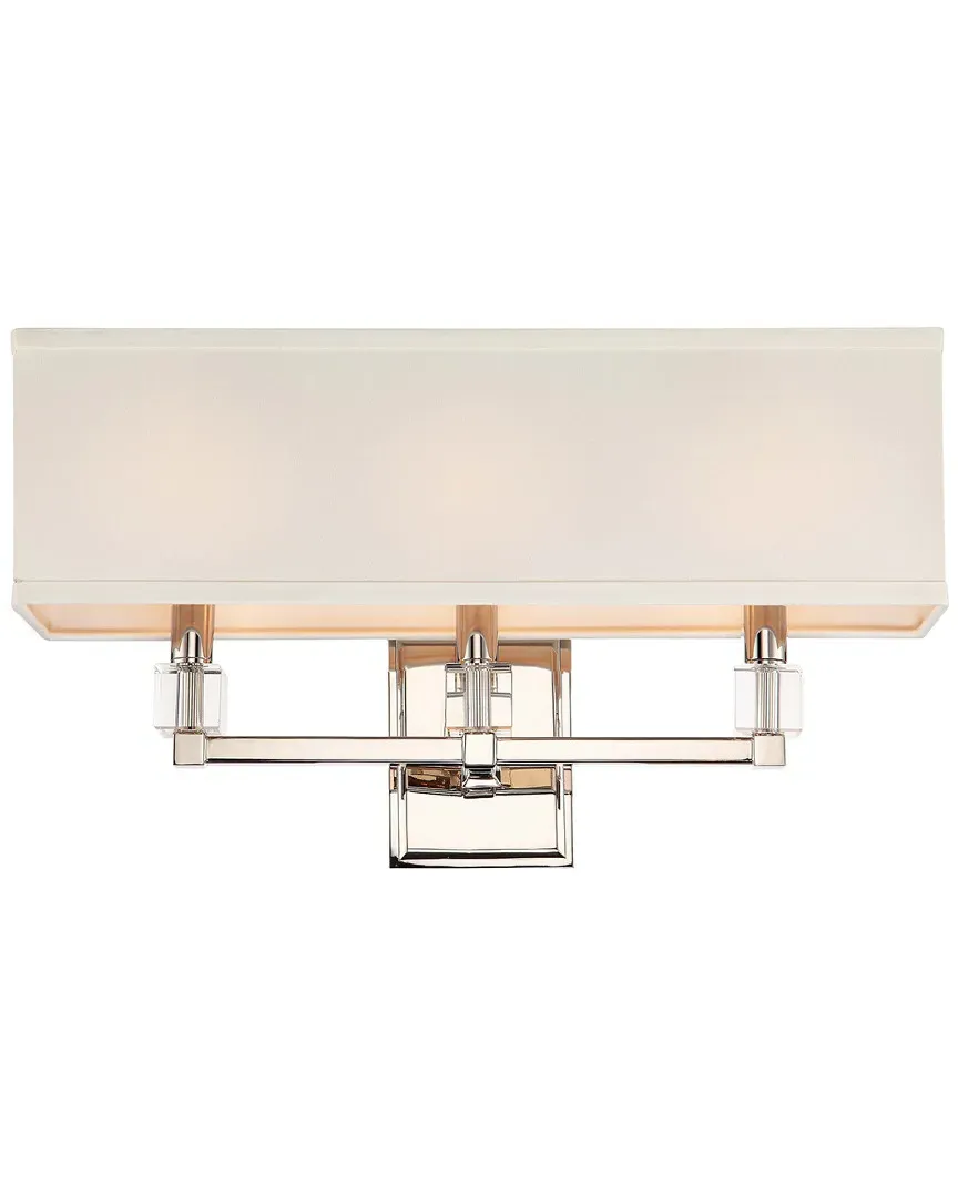 3-Light Dixon Bathroom Vanity - Polished Nickel, Steel