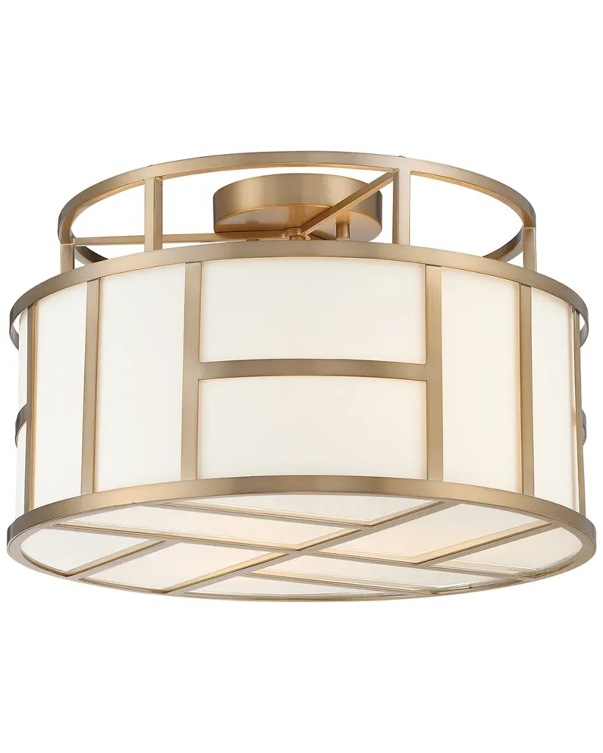 3-Light Flush Mount - Vibrant Gold, Steel