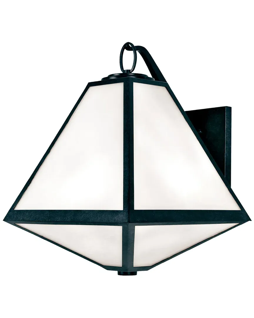 3-Light Glacier Outdoor Sconce - Black Charcoal, Steel image