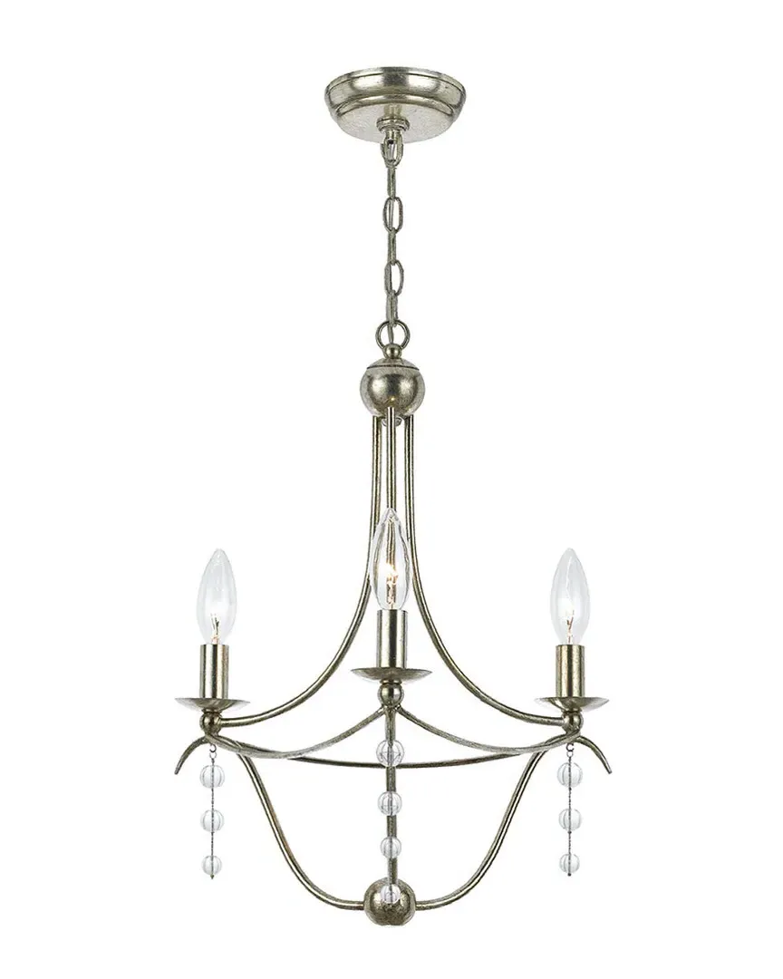 3-Light Metro Chandelier - Satin, Wrought Iron image