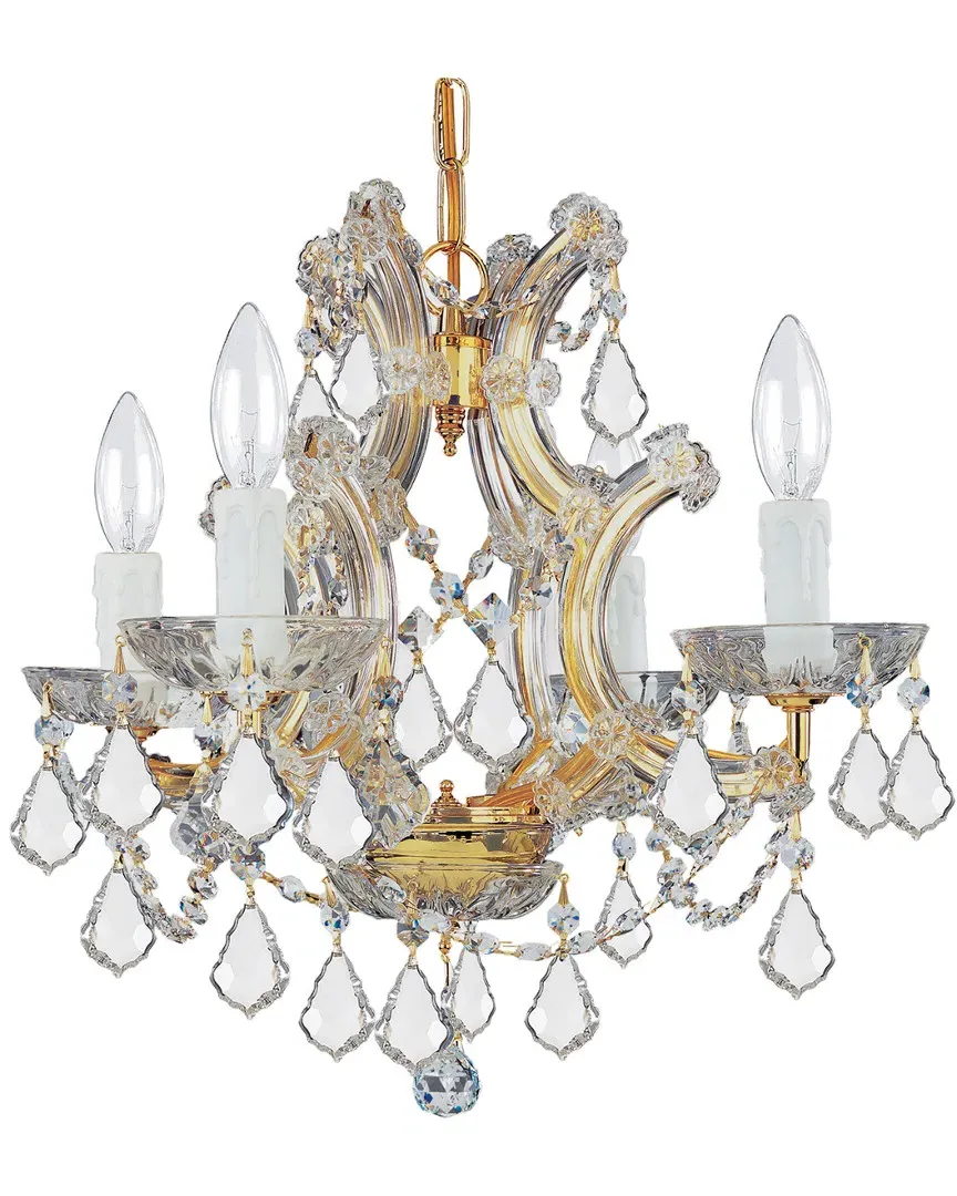 4-Light Maria Theresa Mini Chandelier - Gold