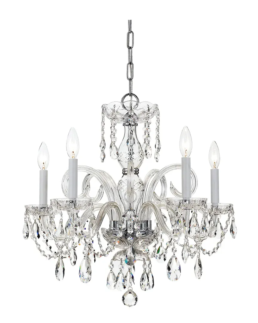 5-Light Crystal Chandelier - Polished Chrome