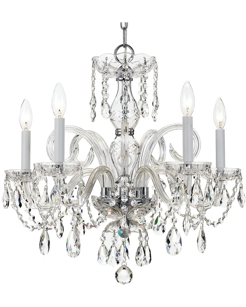 5-Light Crystal Chandelier with Swarovski - Polished Chrome