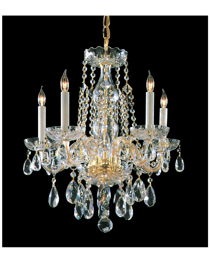 5-Light Crystal Mini Chandelier - Clear, Glass