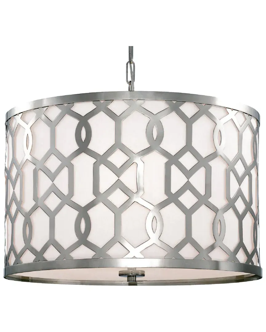 5-Light Jennings Chandelier - Polished Nickel, Linen