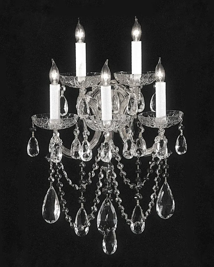 5-Light Maria Theresa Wall Sconce - Polished Chrome