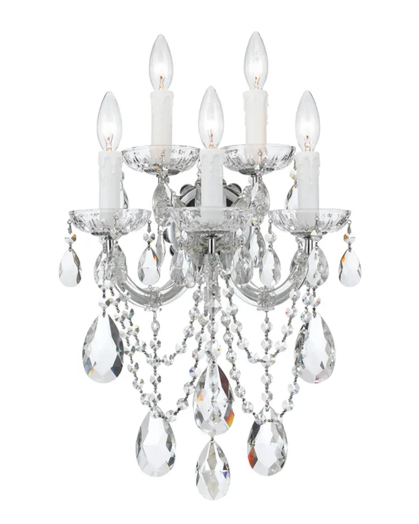 5-Light Maria Theresa Wall Sconce - Polished Chrome
