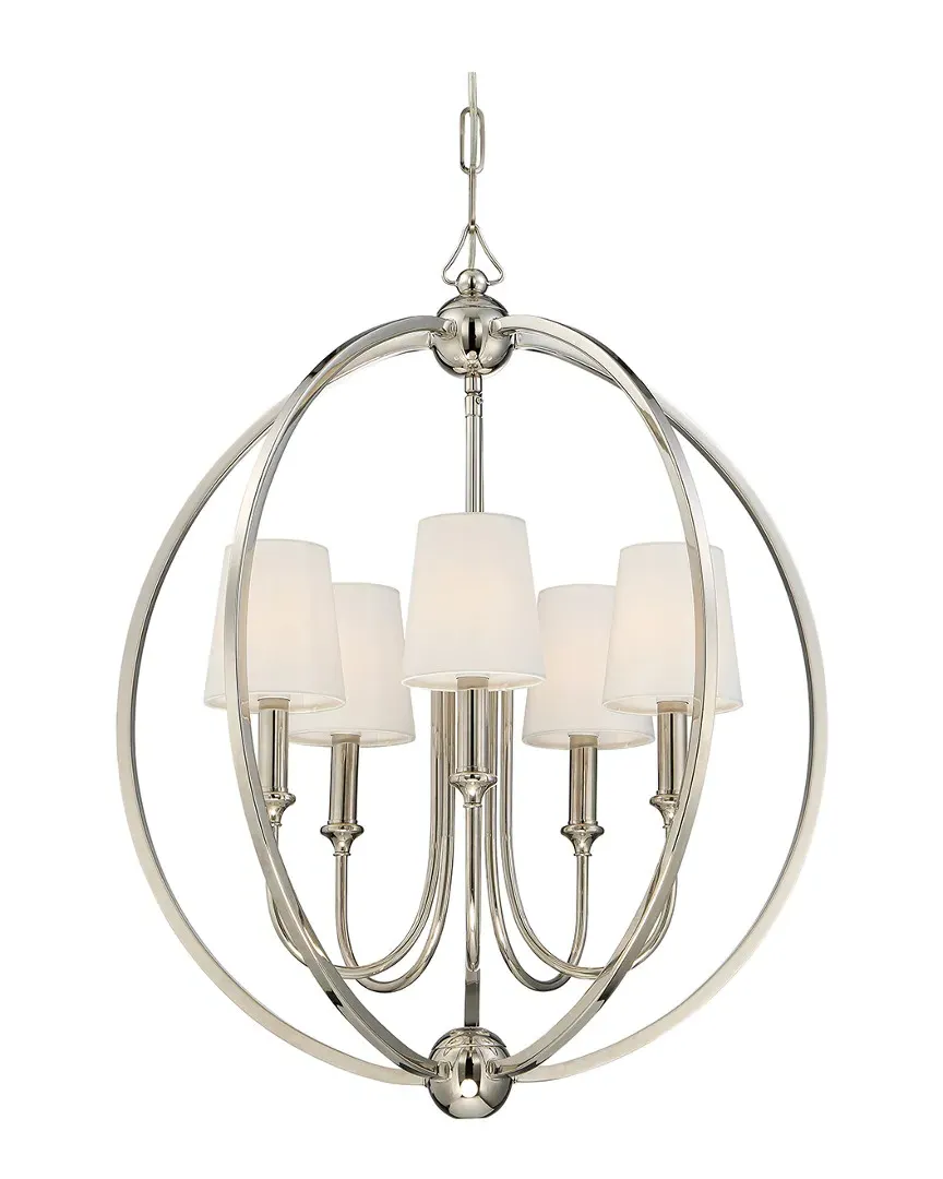5-Light Sylvan Chandelier - Polished Nickel, Steel image