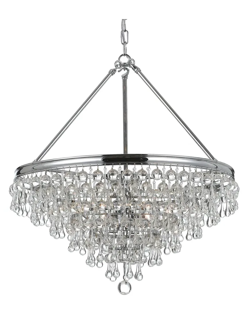 6-Light Calypso Chandelier - Polished Chrome, Steel image
