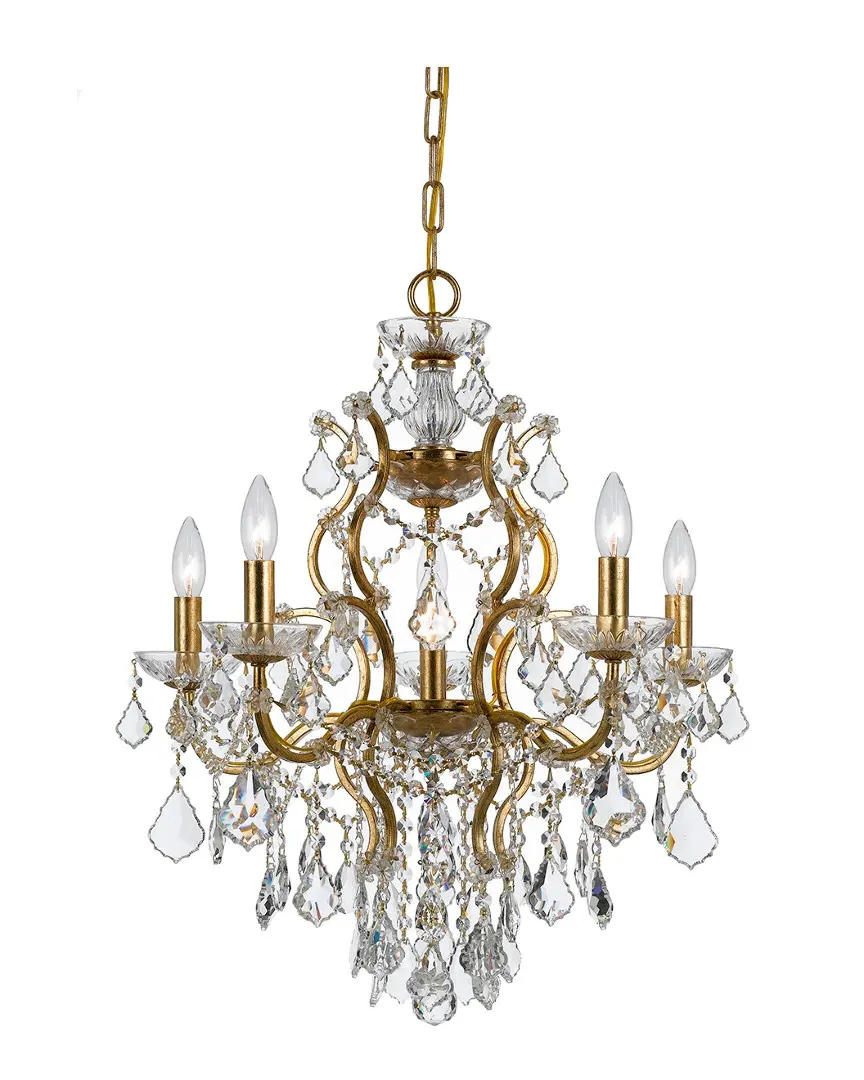 6-Light Filmore Chandelier - Antique Gold, Wrought Iron image