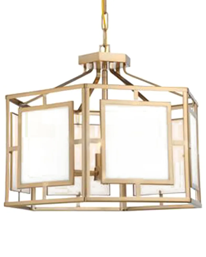 6-Light Hillcrest Chandelier - Gold, Glass image