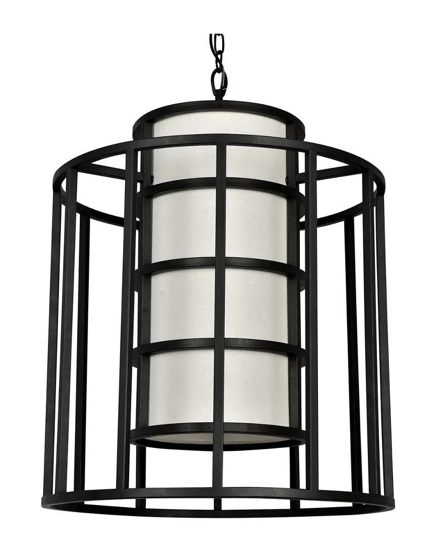 6-Light Hulton Chandelier - Matte Black, Steel
