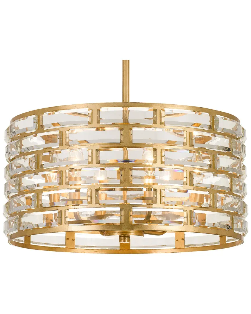 6-Light Meridian Chandelier - Antique Gold, Iron