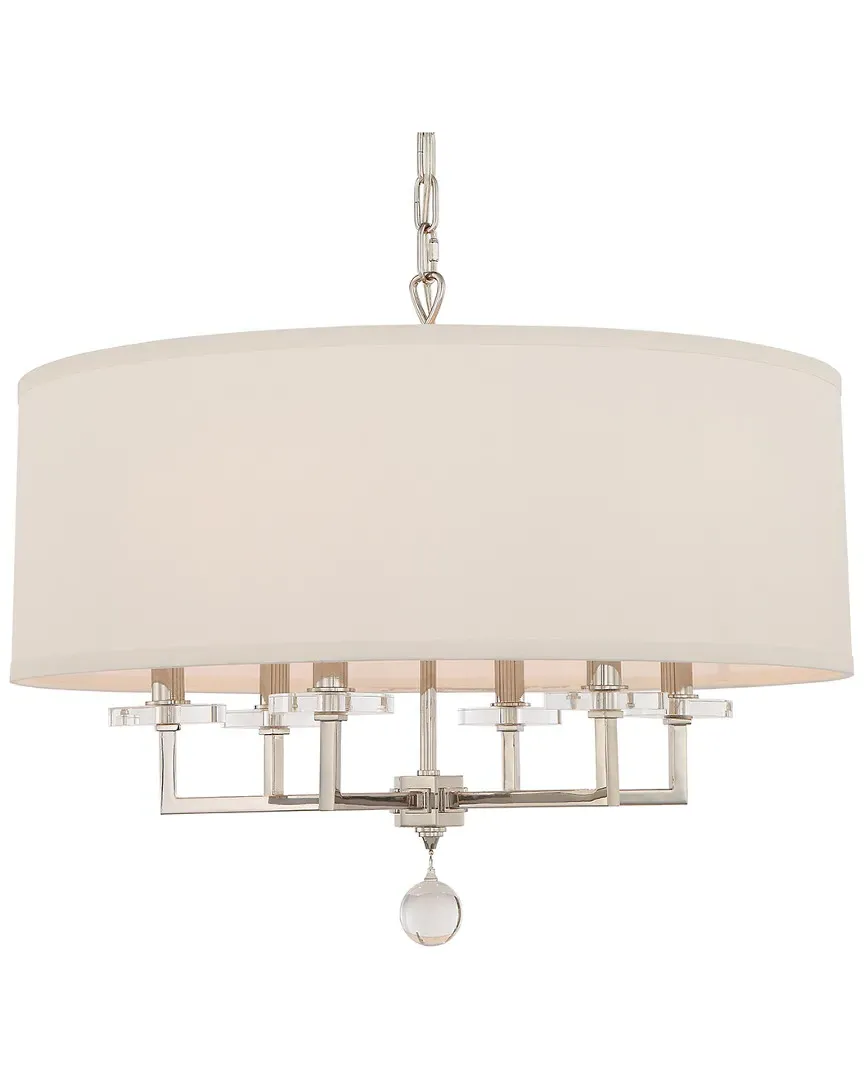 6-Light Paxton Chandelier - Polished Nickel, Steel
